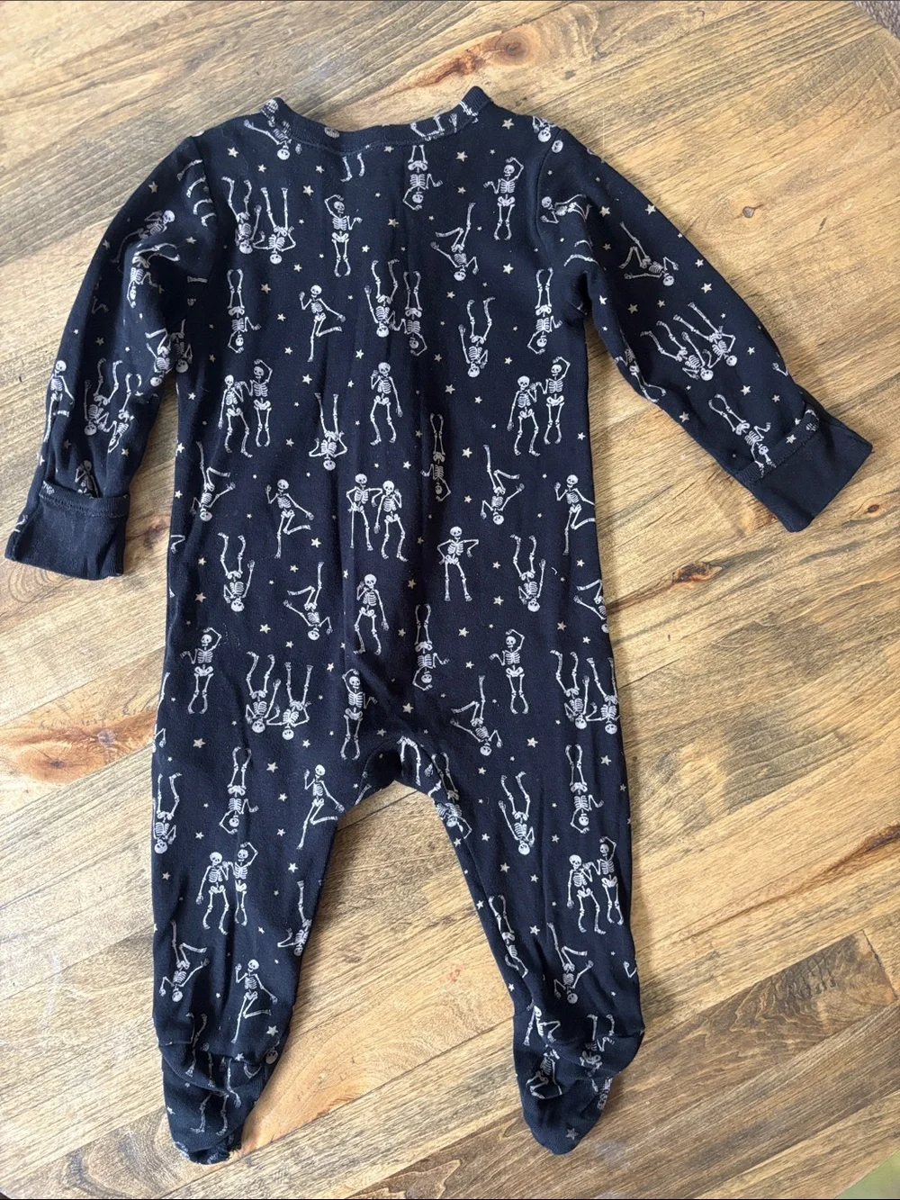 Infant Skelton Halloween Onesie Footie